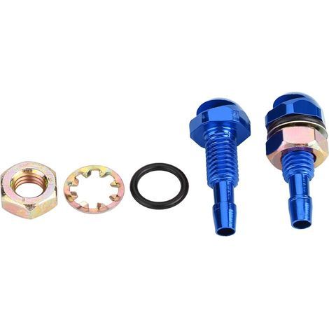 Universal aluminum alloy spray nozzle for car front windshield, 2 pieces, blue wash nozzle (1/5)