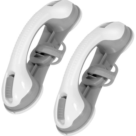 Poignée de salle de bain avec ventouse de 30 cm (12 pouces), sans perçage, support antidérapant pour douche, lot de 2 (1/5)