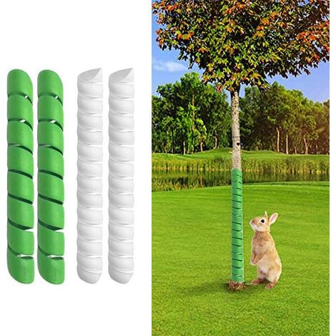 4 pièces (4 cm40cm) protecteurs de tronc d'arbre, housses de protection contre la croissance de l'écorce des plantes, accessoires de jardin rétractables en plastique résistant aux intempéries (1/5)