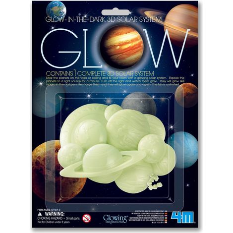 4M-Aufkleber-Set, das im Dunkeln leuchtet, Sonnensystem