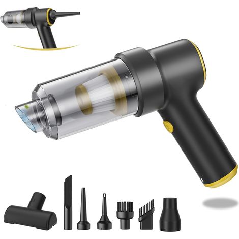 4 en 1 Aspirateur à Main Mini Portable, 12000pa Multifonctionnel Aspirateur Voiture Sans Fil,4000mAh,Moteur sans Balai ,pour PC,Maison,Voiture,Bureau