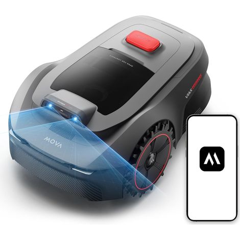 MOVA ViAX 250 – Robot tagliaerba fino a 250 m², autonomia 50 min, AI UltraEyes™, percorso a U, adatto a terreni difficili