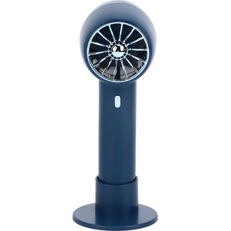 Ventilateur portatif 3 vitesses réglables 2 en 1 USB rechargeable puissance puissante silencieux bleu (1/5)