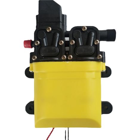 Pompe à eau haute pression 12V 120W, 8L/min surpresseur électrique à membrane avec raccord en laiton, pompe automatique pour camping-car, bateau et arrosage jardin (1/5)