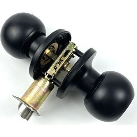 Runder Badezimmertürgriff für 30 bis 50 mm dicke Türen mit 3 Schlüsseln (1/5)