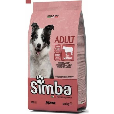 CROCCHETTA CANE MONGE SIMBA 20 KG ADULT MANZO