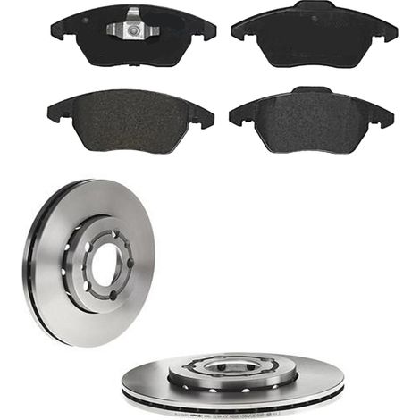 KIT FRENI ANTERIORI compatibile con SKODA RAPID SPACEBACK (NH1) - DISCHI + PASTIGLIE OEM: P 85 075 , P 85 041 / 16880 , 16882 /SOSTITUZIONE DIRETTA/BASSA POLVERE/SILENZIOSO (1/5)