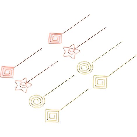 Lot de 8 Porte-photos en Fer Solide, Praticité Maximale, Design 3D Élégant, Support de Cartes de Visite pour Bureau (1/5)