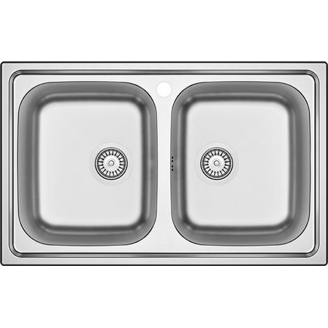 Lavello incasso in acciaio mod. ls05 80x50 cm cm. 80 x 50 (1/2)