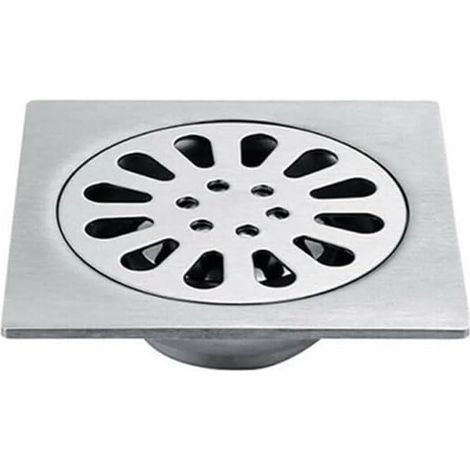 Siphon de Sol Carré en Acier Inoxydable 10×10cm, Design Moderne, Démontable, Facile à Installer pour Cuisine et Salle de Bain (1/4)