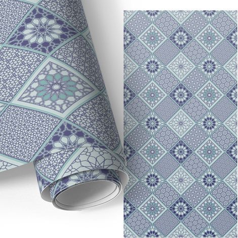 Möbel - Klebefolie - Möbelfolie - abwaschbare und selbstklebende Deko-Folie für Küche - Schrank -Tisch & Fensterbank - Gemustertes Mosaik 50x100 cm