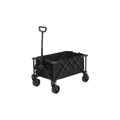 Folding Wagon Carts,Folding Wagon Cart with All Terrain Wheels,Heavy Duty Garden Carts with Adjustable Handle,Outdoor Utility Wagon for Camping Shopping Sports Fishing Black