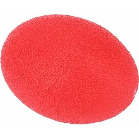 Keenso Boule de Poignée en Forme d'Oeuf, Oeuf de Massage d'exercice de Doigt de Mains Boule de Poignée de Thérapie de Massage de Silicone Rouge (1/5)