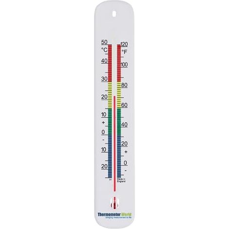 Thermomètre mural avec code couleur pour maison, bureau, jardin ou serre 215 mm (1/5)