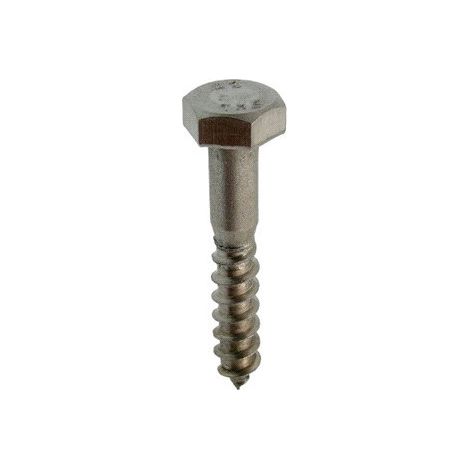 Tirafondo de madera con cabeza hexagonal de calidad inoxidable