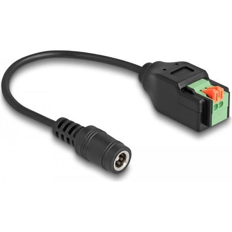 Adaptateur delock dc 5.5 x 2.1 mm bloc de connexion 15 cm