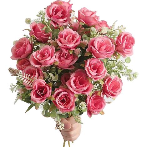 Blumenstrauß, Elegantes Design, Vielseitige Anwendungen, Rosa, 3Stück-c (1/2)