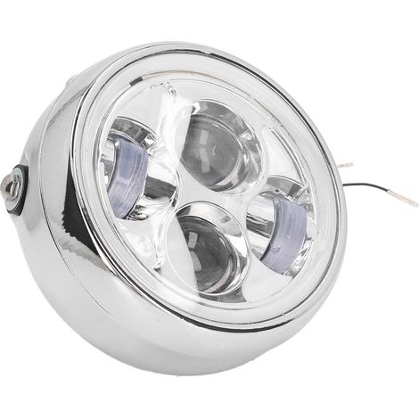 Phare avant LED 6,5 pouces pour moto, 12 V, lentille en polycarbonate transparent, étanche et résistant aux chocs, pour scooter et moto de route. (1/5)