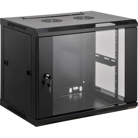 [GEBRAUCHT] B-Ware Intellinet Netzwerkschrank Rack Wandverteiler 19 Zoll Montie Schwarz 15HE (1/2)