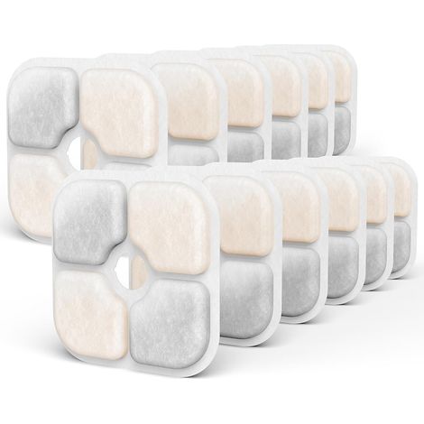 12 Paquets de filtres pour fontaines à Eau pour Chats, compatibles avec la Fontaine pour Animaux de Compagnie Gardez Votre Chat en Bonne santé (1/4)