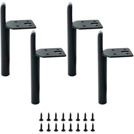 4 Pièces Pied pour Meuble de Bricolage, Pieds en Métal, Pieds de Meuble, Pieds en Fer, Pieds D'Armoire, avec 16 Vis, pour Canapé, Table Basse, Meuble TV, Lit, Meuble (1/5)