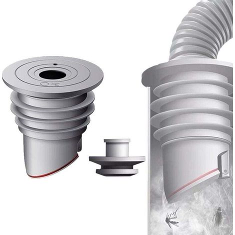 Joint d'étanchéité pour tuyau de machine à laver 45-50 mm, bouchon déodorant gris, joint d'étanchéité pour tuyau de machine à laver, joint d'étanchéité pour tuyau de vidange de machine à laver (1/4)