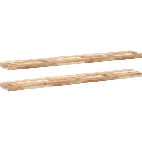 Maison Exclusive - Schweberegale 2 Stk. 160x20x4 cm Massivholz Ak