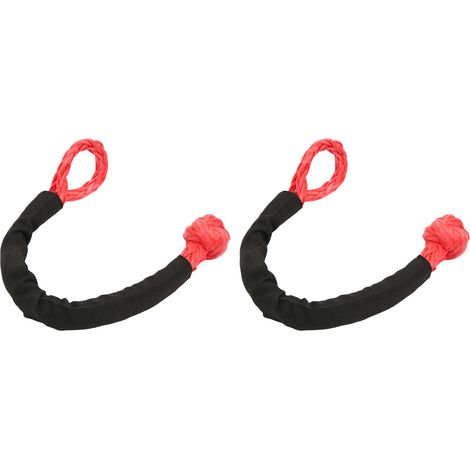 2 Attaches Douces 10mm Résistance 39683 Lbs Élingues de Remorquage en Corde Portable Léger Anti-Abrasion pour Voiture ATV SUV Camion Bateau (1/5)