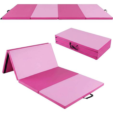 Protection et confort : tapis de gymnastique pliable 240 x 120 x 5 cm, surface antidérapante, raccordable pour yoga et Pilates (1/2)