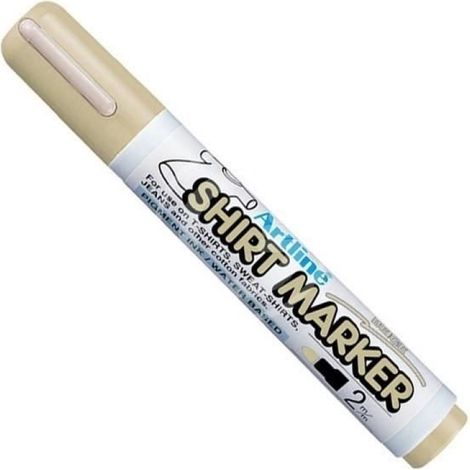 Marqueur Textile - Pointe Fine 1 mm - Encre Permanente Lavable Jusqu'à 40 °C - Pour Tissus Clairs - Lot de 4 (1/2)