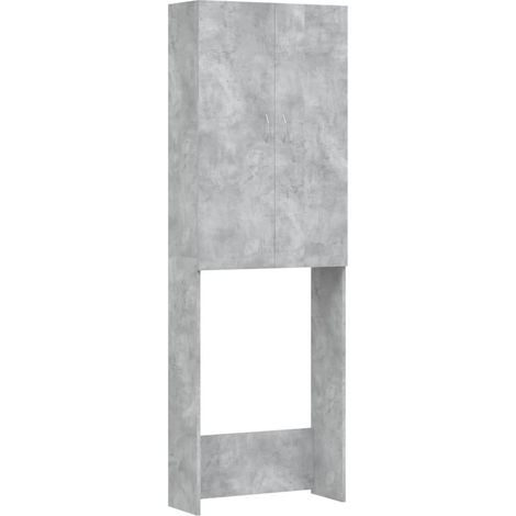 Maison Exclusive - Armario de lavadora gris hormigón 64x25,5x190