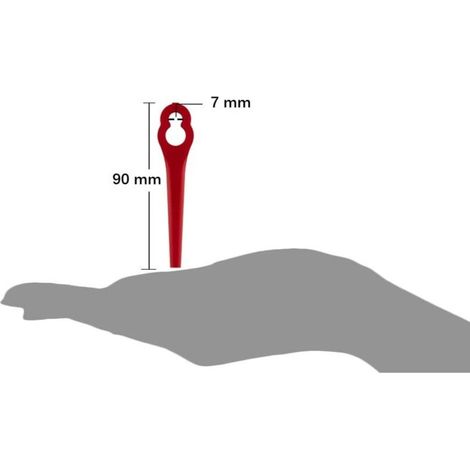 Confezione da 100 lame di ricambio compatibili con tosaerba Einhell, lame in plastica senza fili compatibili con tosaerba Einhell. (1/5)