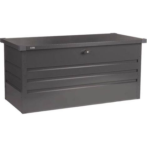 Home Deluxe - Boîte de rangement métallique MEGABOX XL - 126 x 56 cm 400l Anthracite (1/7)