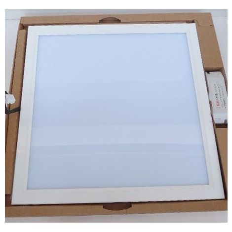 Plafonnier encastré LED 57W pavé 600X600mm blanc 4000K 3381lm non-dimmable driver 230V IK07 IP40 PURELED TRAJECTOIRE 003384