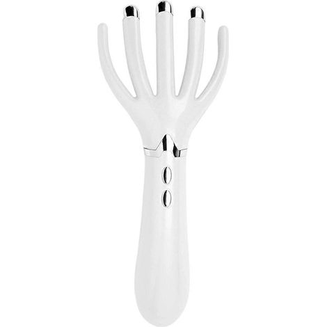 Mini masseur rechargeable avec tête de massage chauffante multifonctionnelle, peigne de massage électrique portable et fonction vibration. (1/5)