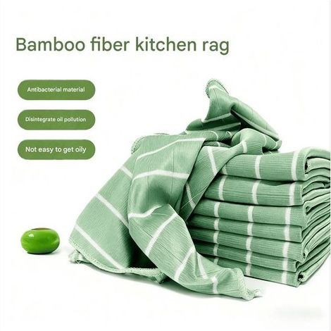 Chiffon en microfibre de fibre de bambou pour vitres, miroirs, carrelage et voiture – Usage domestique