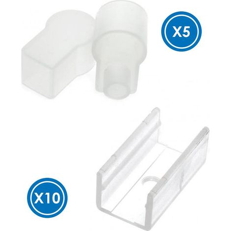 Pack Bouchons et agrafes pour recouvrement Néon LM3977 - Ledme - LM3989 (1/2)