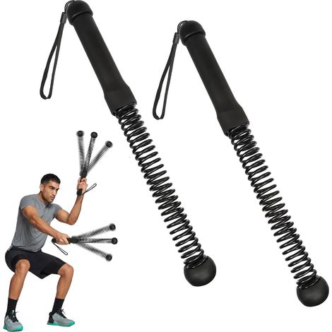 Battle Ropes No Strings with Non-Slip Handle Black Weighted Portable No Strings for Strength Training Style B (2 Pack) (1/5)