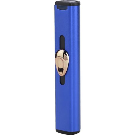 Briquet électronique portable, rechargeable par USB, coupe-vent (bleu)