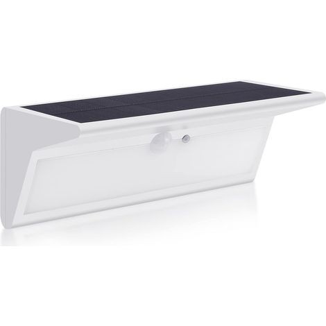 Lampe Solaire Extérieur,46LED 3000 mAh, lampe solaire extérieure très lumineuse avec détecteur de mouvement, 4 modes, applique murale étanche pour le jardin (Lumière Blanche Chaude) (1/5)