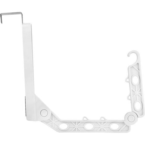 Porte-manteau pliable à 5 trous, rétractable, à suspendre à la porte, gain de place, blanc (1/5)