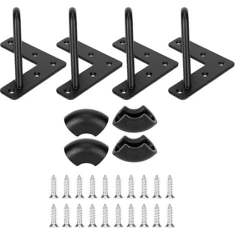 Ensemble de 4 pieds de table en fer forgé, pieds de support de bureau en forme de U, accessoires de quincaillerie pour meubles (1/5)