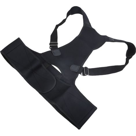Correcteur de posture pour hommes et femmes, ceinture de redressement des épaules et du dos, ceinture de soutien lombaire, noir, taille XXL (1/5)