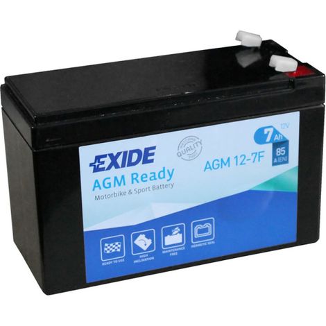 Batterie moto Exide AGM12-7F 12v 7ah 85A (1/3)