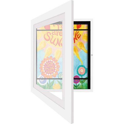 Cadre photo en bois pour enfants, cadre décoratif, cadre artistique pour dessins d'enfants (1/5)