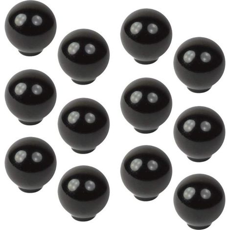 FPLUS pomo bola abs d/29 negro , Tirador Pomo Mueble Infantil Bola Resina ABS Negro Brillo -      
Diámetro 29MM.