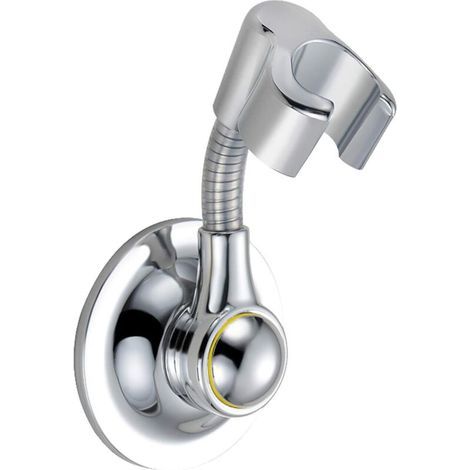 Suction cup shower head holder, removable and multidirectional wall mount with adjustable height for hand shower (1/5)
