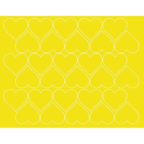 Valentinstag Herzaufkleber 4 cm Sticker Seduszko 30 Stück gelb mit Glanz.