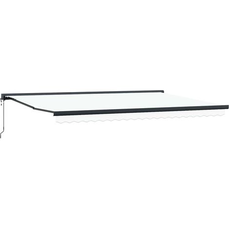 Tenda Retrattile Bianco 500 × 300 cm Tessuto, Metallo vidaXL (1/5)