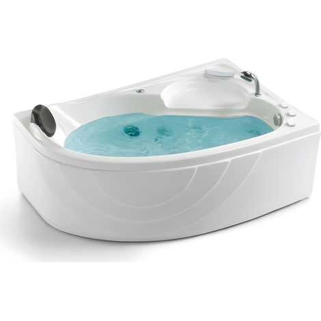 Baignoire balnéo asymétrique 150x100 cm KENYA DROITE ICONFORT (1/4)
